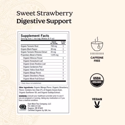 Yogi Sweet Strawberry Digestive Support 16 Tea Bags