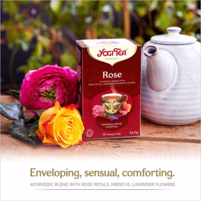 Yogi Tea Organic Rose Herbal Tea 17 Tea Bags