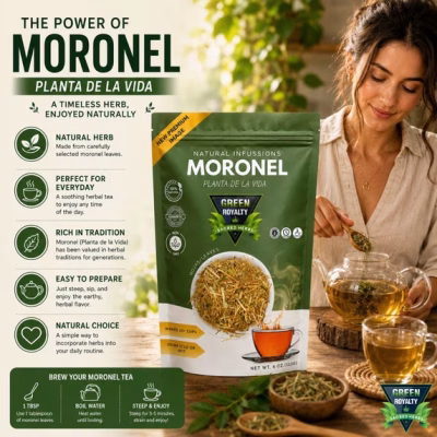 Green Royalty Moronel Herbal Tea Loose Leaf Infusion 5oz