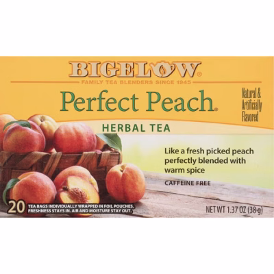 Bigelow Perfect Peach Herbal Tea 20 Count