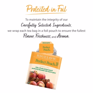 Bigelow Perfect Peach Herbal Tea 20 Count