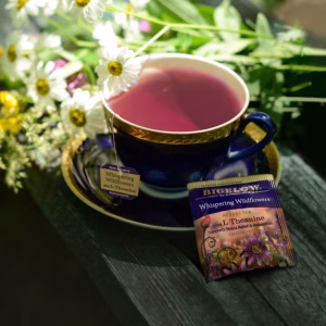 Bigelow Whispering Wildflowers Plus L Theanine Herbal Tea Bags 18 Count