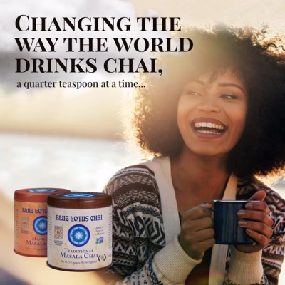 Blue Lotus Chai Rooibos Flavor Masala Chai Makes 65 Cups 2 Ounce