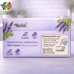 Boldo Herbal Tea 100% Boldo Leaves Infusion Tea 25 Teabags