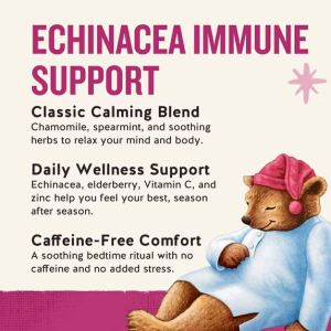 Celestial Seasonings Sleepytime Wellness Echinacea Immune Support Herbal Tea Bags 20 Count