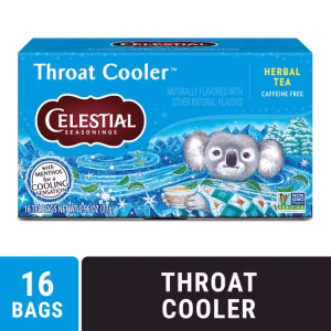 Celestial Seasonings Throat Cooler Herbal Tea Bags 16 Count