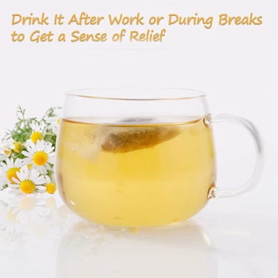 Chamomile Tea 100 Teabags Pure & Natural Chamomile Flower Herbal Tea for Relaxation