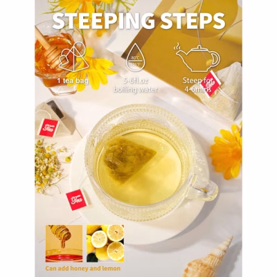 Chamomile Tea Natural Chamomile Flowers Herbal Tea 100 Tea Bags