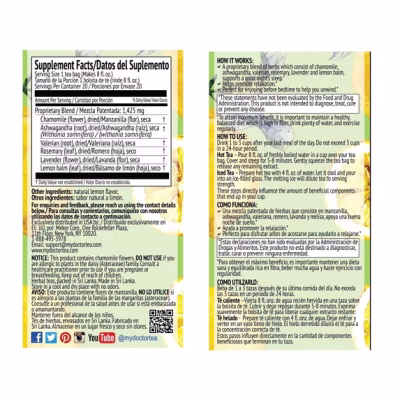 Dr. TEA Chamomile Tea Good Night Lemon Flavor 20 Tea Bags
