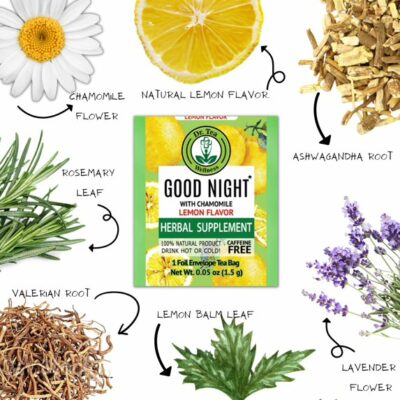 Dr. TEA Chamomile Tea Good Night Lemon Flavor 20 Tea Bags
