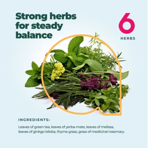 Focus & Concentration Herbal Tea 100% Natural Herbal Improves Attention Energy 60 Tea Bags