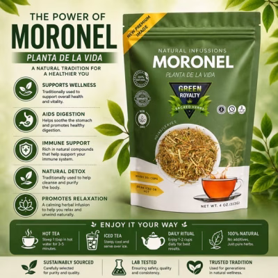 Green Royalty Moronel Herbal Tea Loose Leaf Infusion 5oz