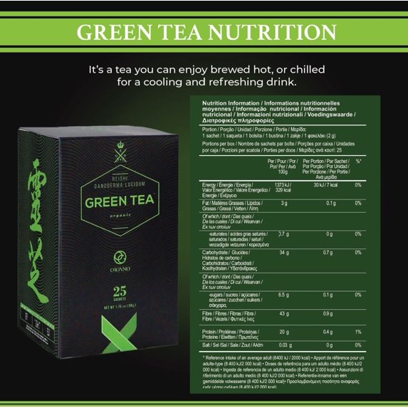 Green Tea 25 Sachets Halal & Kosher Certified