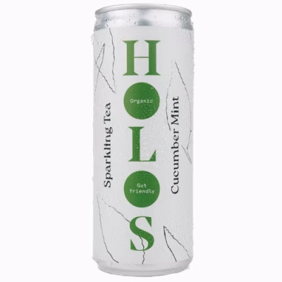 HOLOS Organic Sparkling Tea Cucumber Mint 250ml Pack of 6