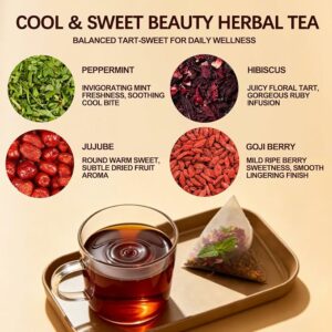 Hibiscus Peppermint Herbal Tea Bags 25 Count
