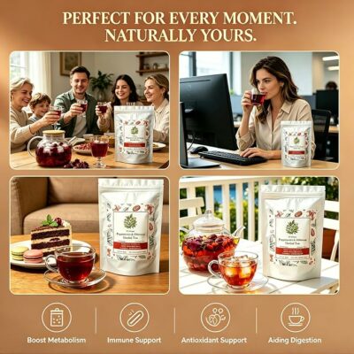 Hibiscus Peppermint Herbal Tea Bags 25 Count