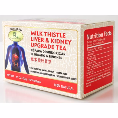 Milk Thistle Liver & Kidney Upgrade Tea 16 Tea Bags