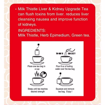 Milk Thistle Liver & Kidney Upgrade Tea 16 Tea Bags