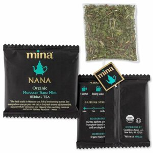 Mina Nana Organic Moroccan Mint Herbal Tea 15 Biodegradable Sachets