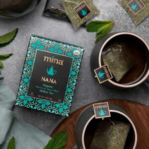 Mina Nana Organic Moroccan Mint Herbal Tea 15 Biodegradable Sachets