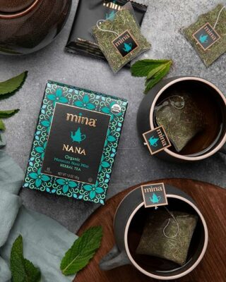 Mina Nana Organic Moroccan Mint Herbal Tea 15 Biodegradable Sachets