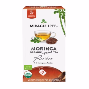 Miracle Tree Organic Moringa Herbal Tea Bags Caffeine Free 25 Count