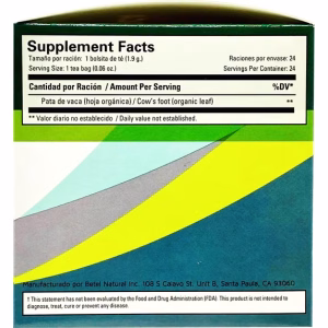 Organic Pata de Vaca Cows Foot Herb Tea Glucose Support 24 Tea Bags
