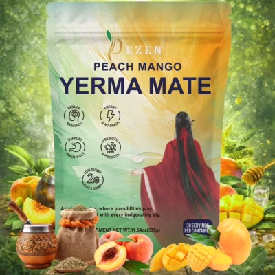 Organic Yerba Mate Tea Natural Energy & Focus Support 30 Servings