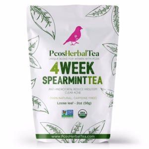 PCOS Spearmint Organic Tea helps unwanted hair clear acne healthy skin Loose Leaf