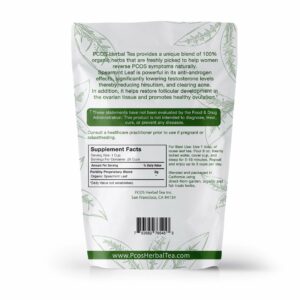 PCOS Spearmint Organic Tea helps unwanted hair clear acne healthy skin Loose Leaf