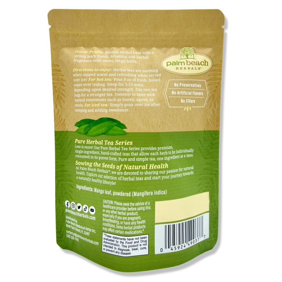 Palm Beach Herbals Mango Leaf Tea 30 Count Tea Bags