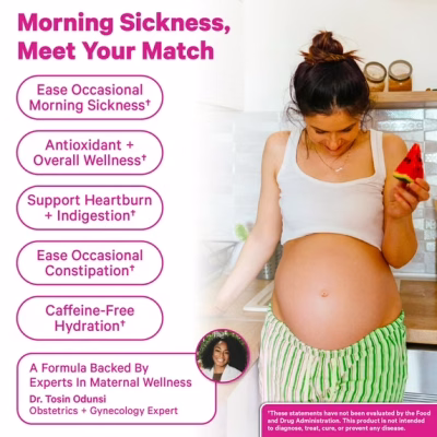 Pink Stork Organic Morning Sickness Pregnancy Herbal Tea 15 Sachets 30 Cups