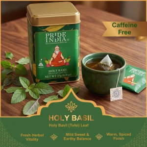 Pride Of India Holy Basil Herbal Tea 15 Pyramid Tea Bags