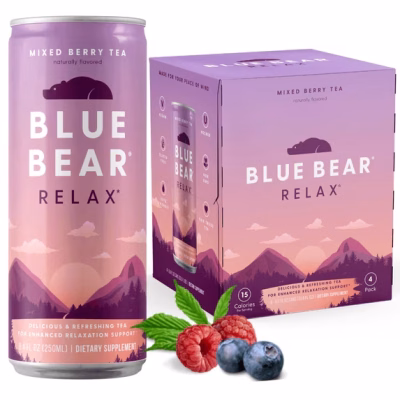 Relax Mixed Berry Caffeine-Free Bottled Tea 4 Pack