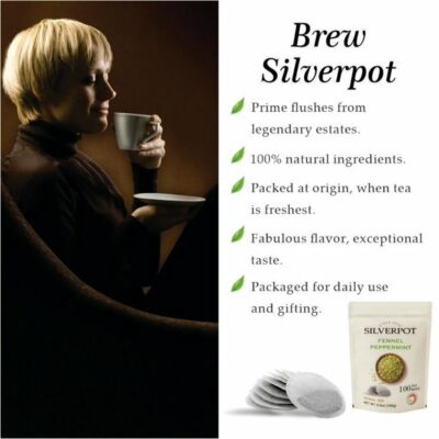 Silverpot Fennel and Peppermint 100 Round Tea Bags Fennel Seeds