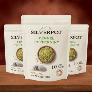 Silverpot Fennel and Peppermint 100 Round Tea Bags Fennel Seeds
