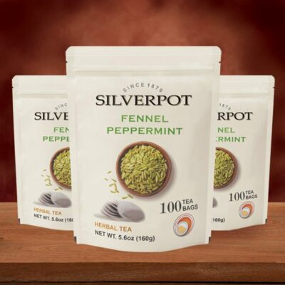 Silverpot Fennel and Peppermint 100 Round Tea Bags Fennel Seeds