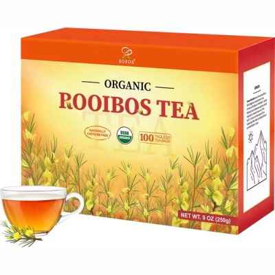 Soeos Organic Rooibos Tea 9oz USDA Organic 100 Rooibos Tea Bags