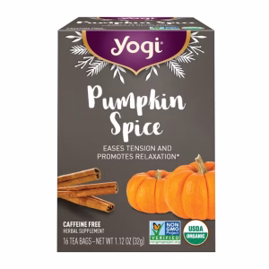 Yogi Pumpkin Spice Organic Herbal Wellness Tea Bags 16 Count