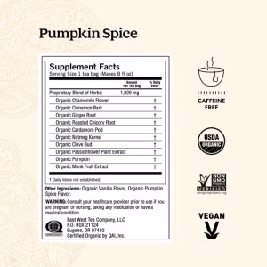 Yogi Pumpkin Spice Organic Herbal Wellness Tea Bags 16 Count
