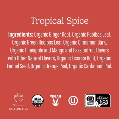 Yogi Tea Tropical Spice Organic Herbal 16 Tea Bags