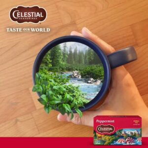 Celestial Seasonings Caffeine Free Peppermint Natural Herbal Tea 20 Tea Bags
