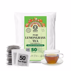 Akshit 50 Lemongrass Tea Bags 100% Natural Lemongrass Leaves Herbal Tea