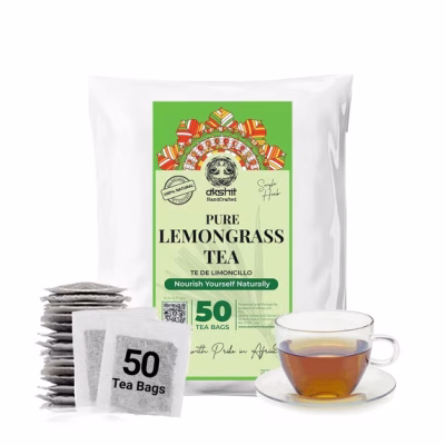 Akshit 50 Lemongrass Tea Bags 100% Natural Lemongrass Leaves Herbal Tea