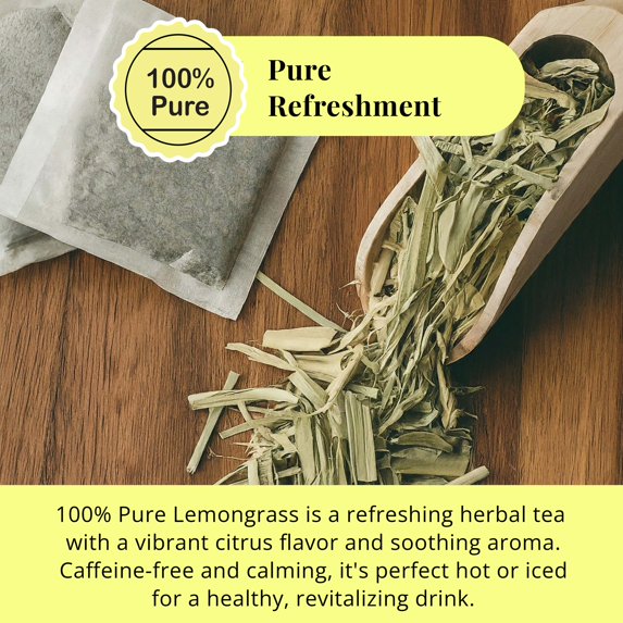 Akshit 50 Lemongrass Tea Bags 100% Natural Lemongrass Leaves Herbal Tea