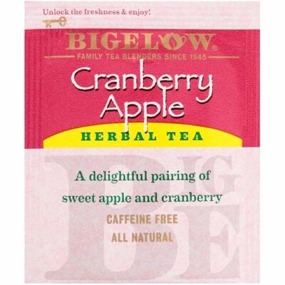 Bigelow Cranberry Apple Herbal Tea Bags 28 Count