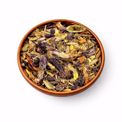 Brinita Blue Pea Tisane Herbal Tea Caffeine-Free Lemongrass Ginger 10 Tea Bags