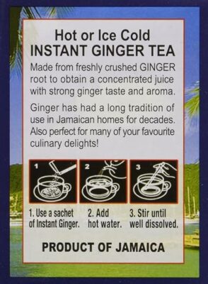 Caribbean Dreams Instant Ginger Tea Un-Sweetened 14 Sachets