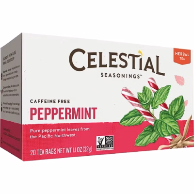 Celestial Seasonings Caffeine Free Peppermint Natural Herbal Tea 20 Tea Bags