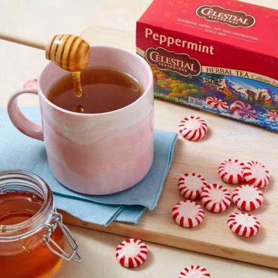 Celestial Seasonings Caffeine Free Peppermint Natural Herbal Tea 20 Tea Bags